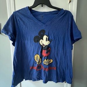 Disney Mickey Mouse Blue V-Neck adult XL